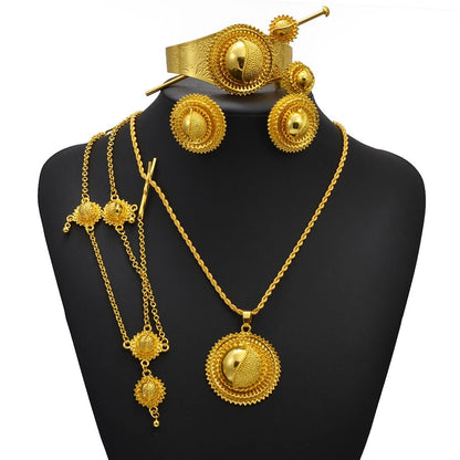 Complete Eritrean & Ethiopian Jewelry Set | Exquisite Six - Piece Jewelry Set - EthGebya