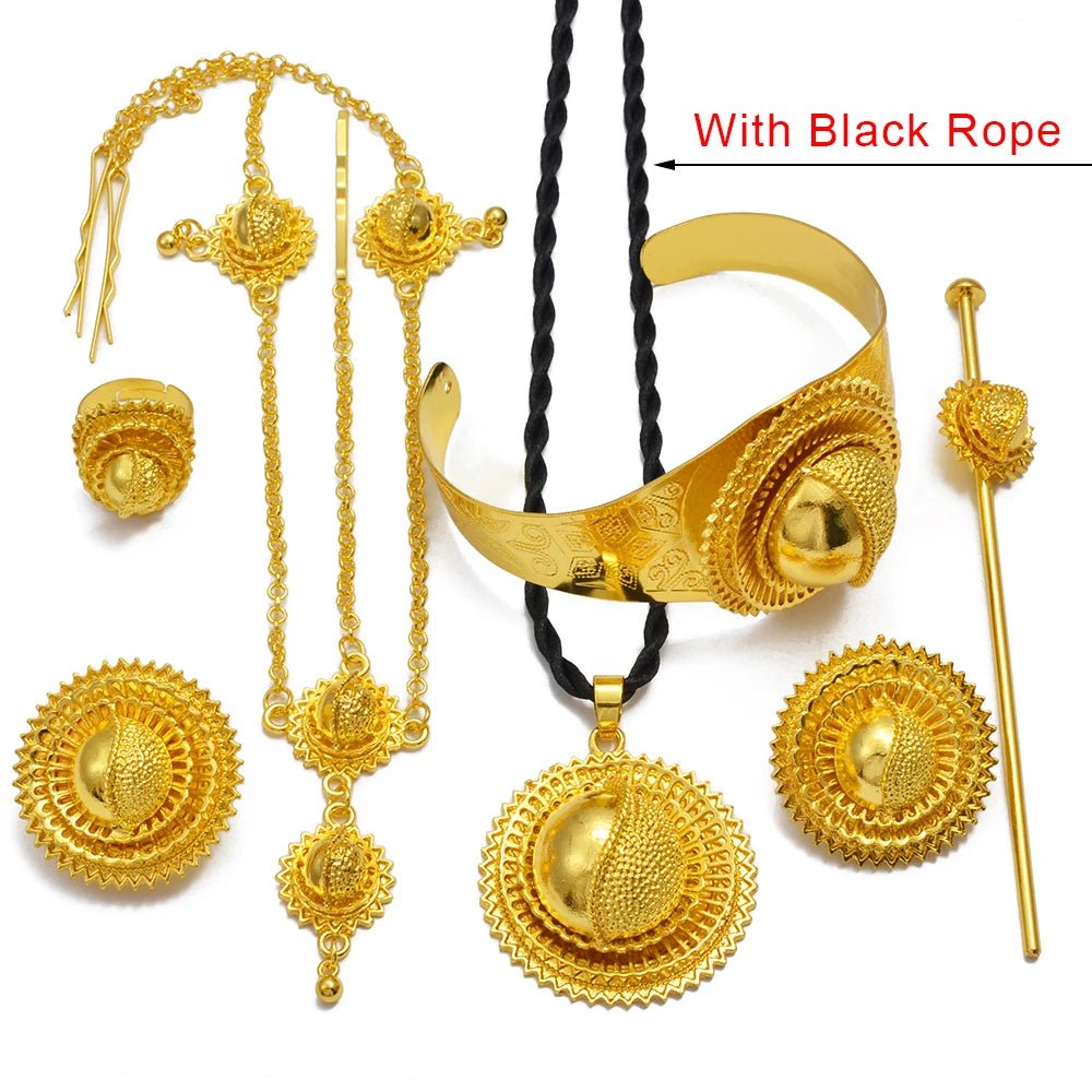 Complete Eritrean & Ethiopian Jewelry Set | Exquisite Six - Piece Jewelry Set - EthGebya
