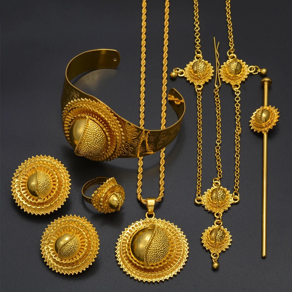 Complete Eritrean & Ethiopian Jewelry Set | Exquisite Six - Piece Jewelry Set - EthGebya