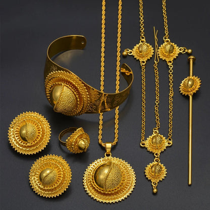 Complete Eritrean & Ethiopian Jewelry Set | Exquisite Six - Piece Jewelry Set - EthGebya