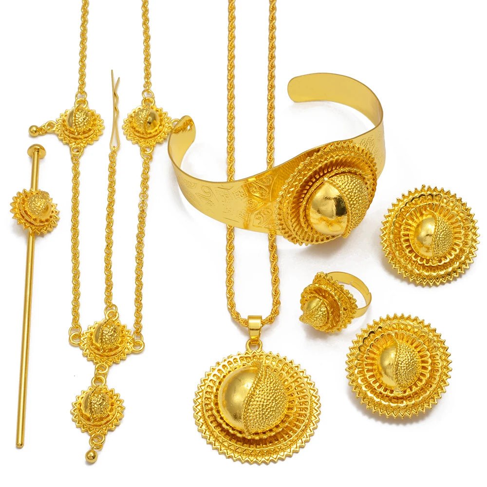 Complete Eritrean & Ethiopian Jewelry Set | Exquisite Six - Piece Jewelry Set - EthGebya