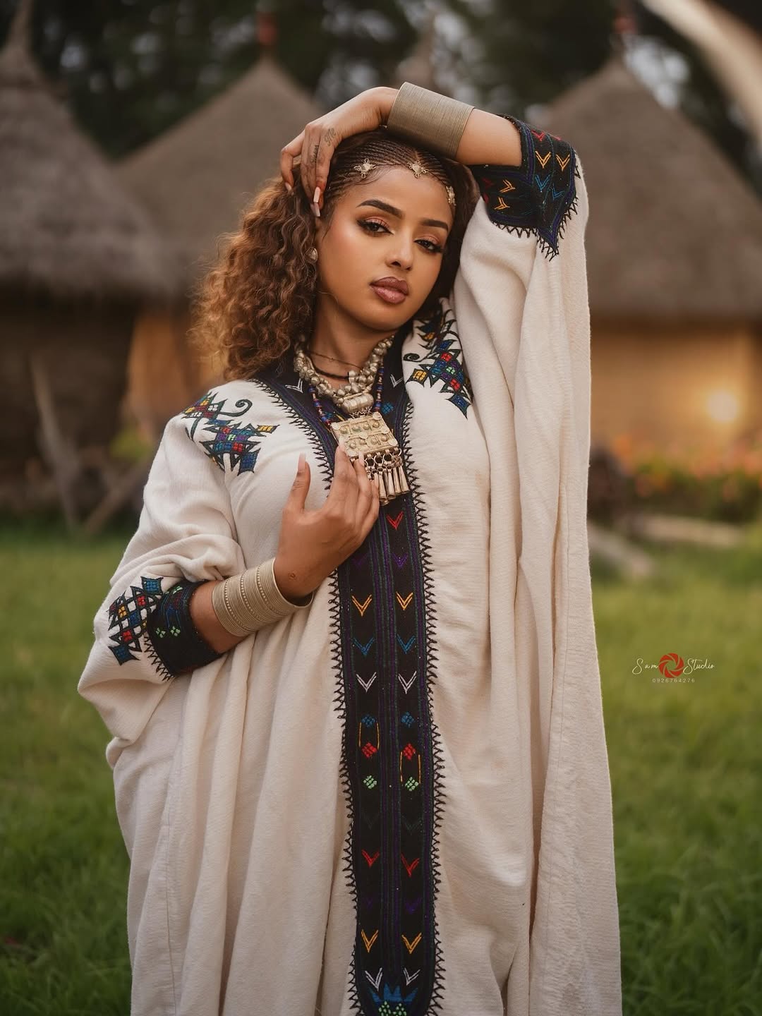 Gondar Habesha Kemis | Elegant Ethiopian Dress with Beautiful Tibeb