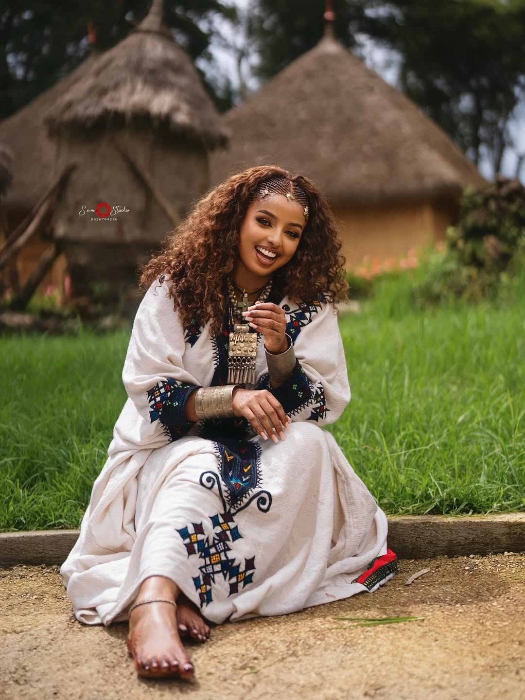 Gondar Habesha Kemis | Elegant Ethiopian Dress with Beautiful Tibeb