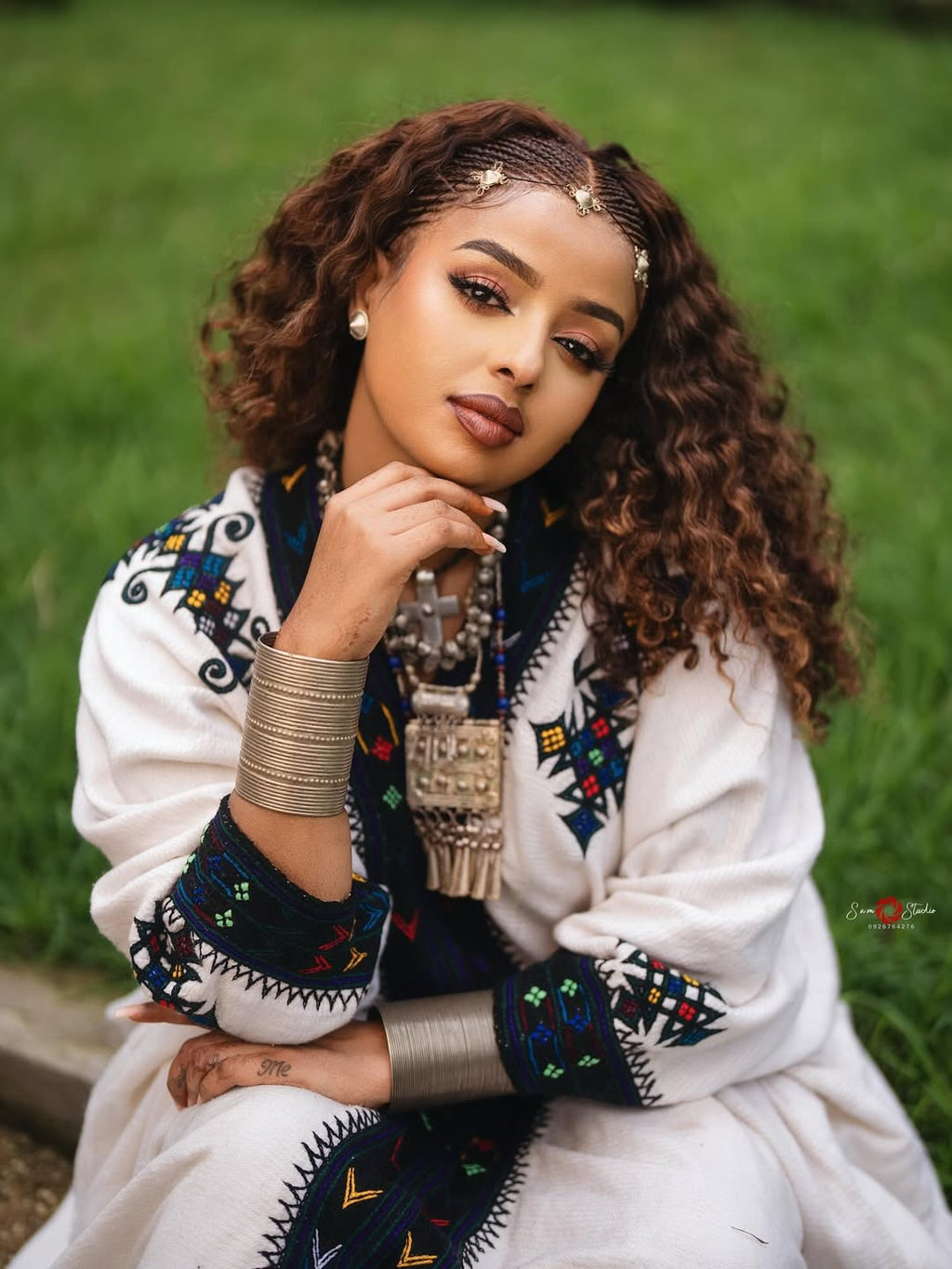 Gondar Habesha Kemis | Elegant Ethiopian Dress with Beautiful Tibeb