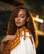 Organic Cotton Gondar Habesha Kemis | Ethiopian Eritrean Dress