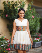 Short Modern Habesha Kemis | Luxury Ethiopian Dress for Women
