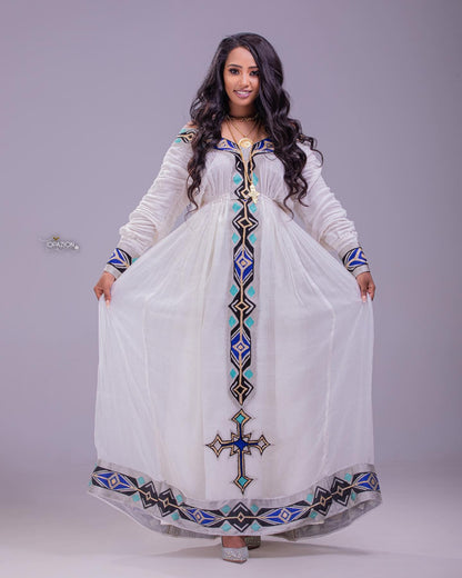 Exquisite Traditional Habesha Dress | Ethiopian Eritrean Kemis