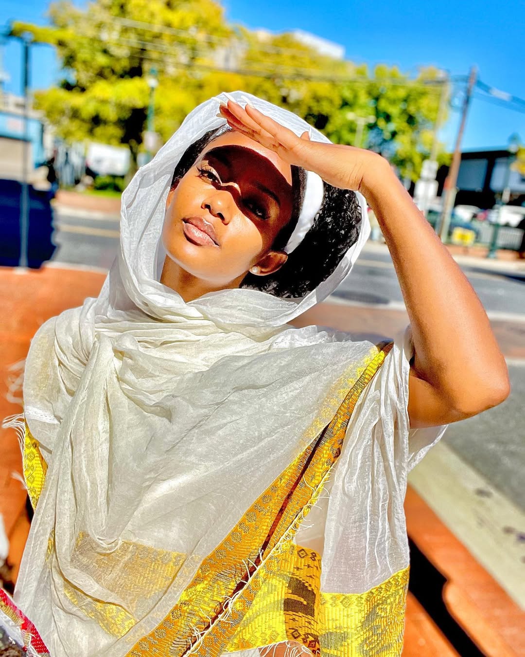 Yellow Zuria Tibeb Habesha Kemis | Ethiopian Cultural Dress