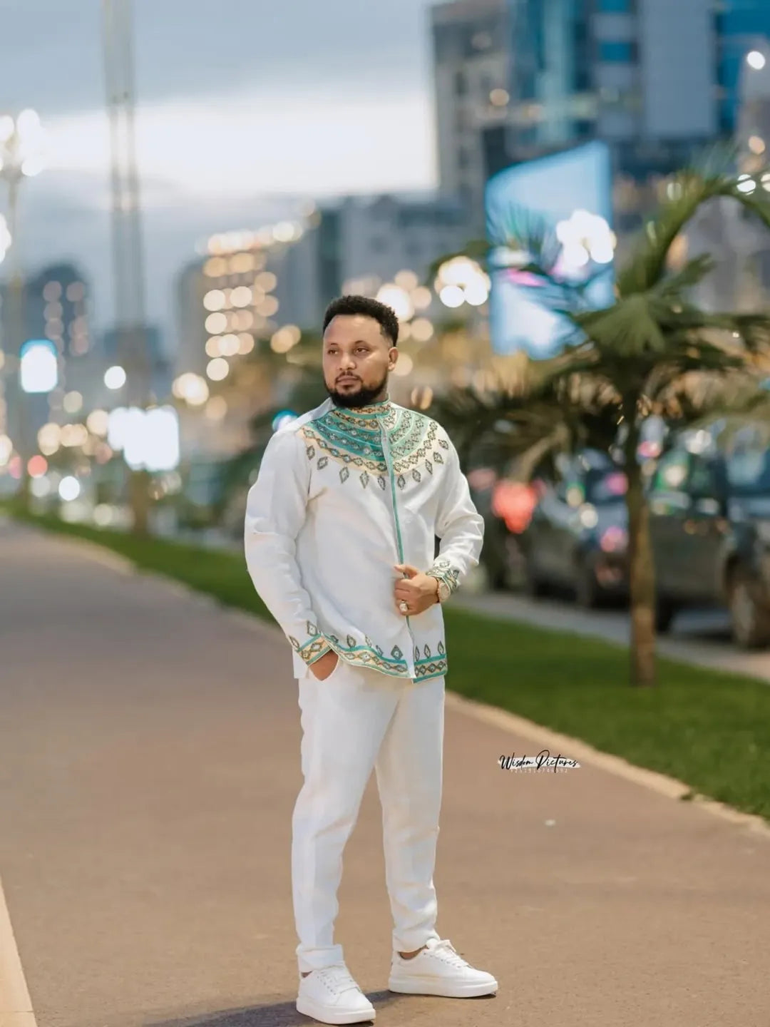Luxury Green Habesha Men’s Shirt | Modern Ethiopian Traditional Wear