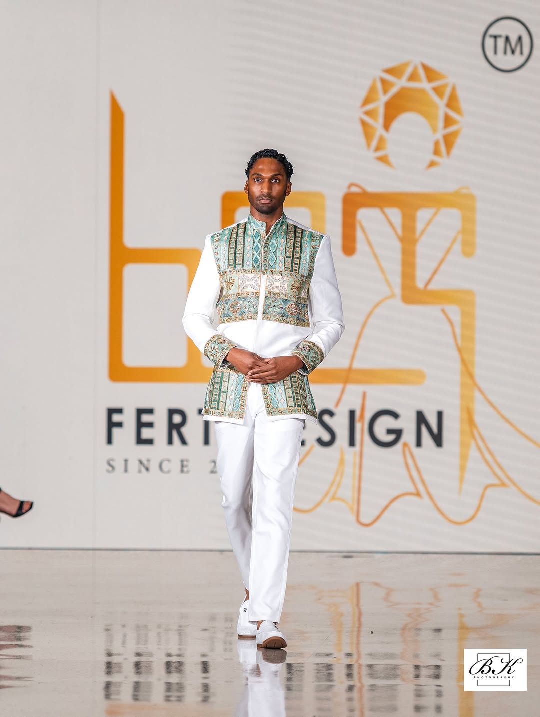 Luxury Green Geometric Habesha Men’s Shirt | Modern Ethiopian Traditional Shirt