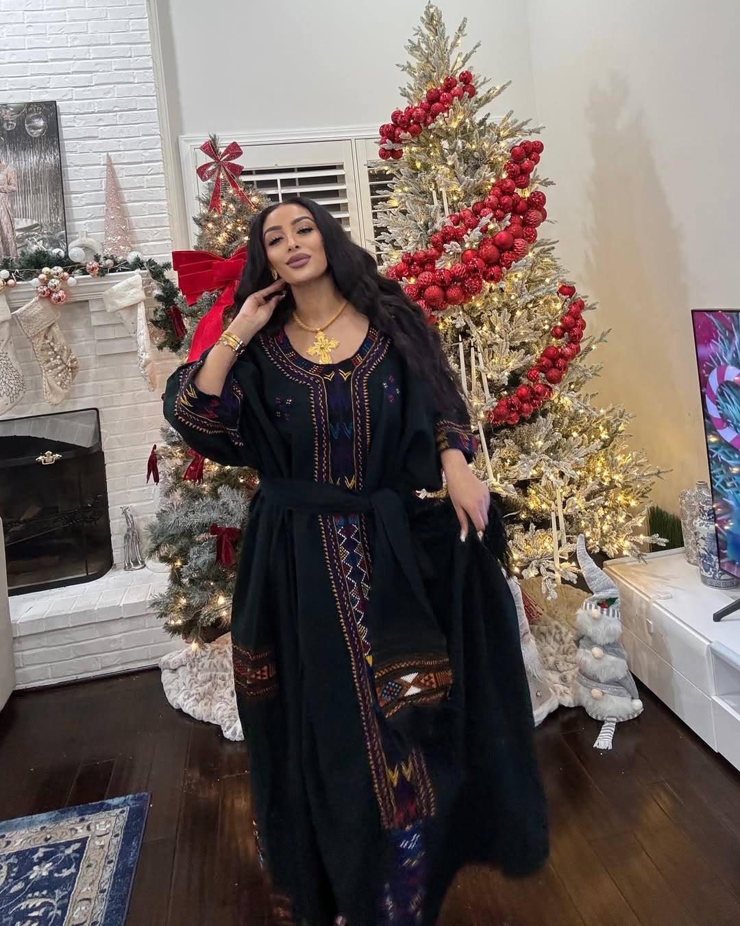 Dark Purple Modern Zuria Kemis Elegant Ethiopian Traditional Dress ethgebya gebeya habesha kemis usa canada