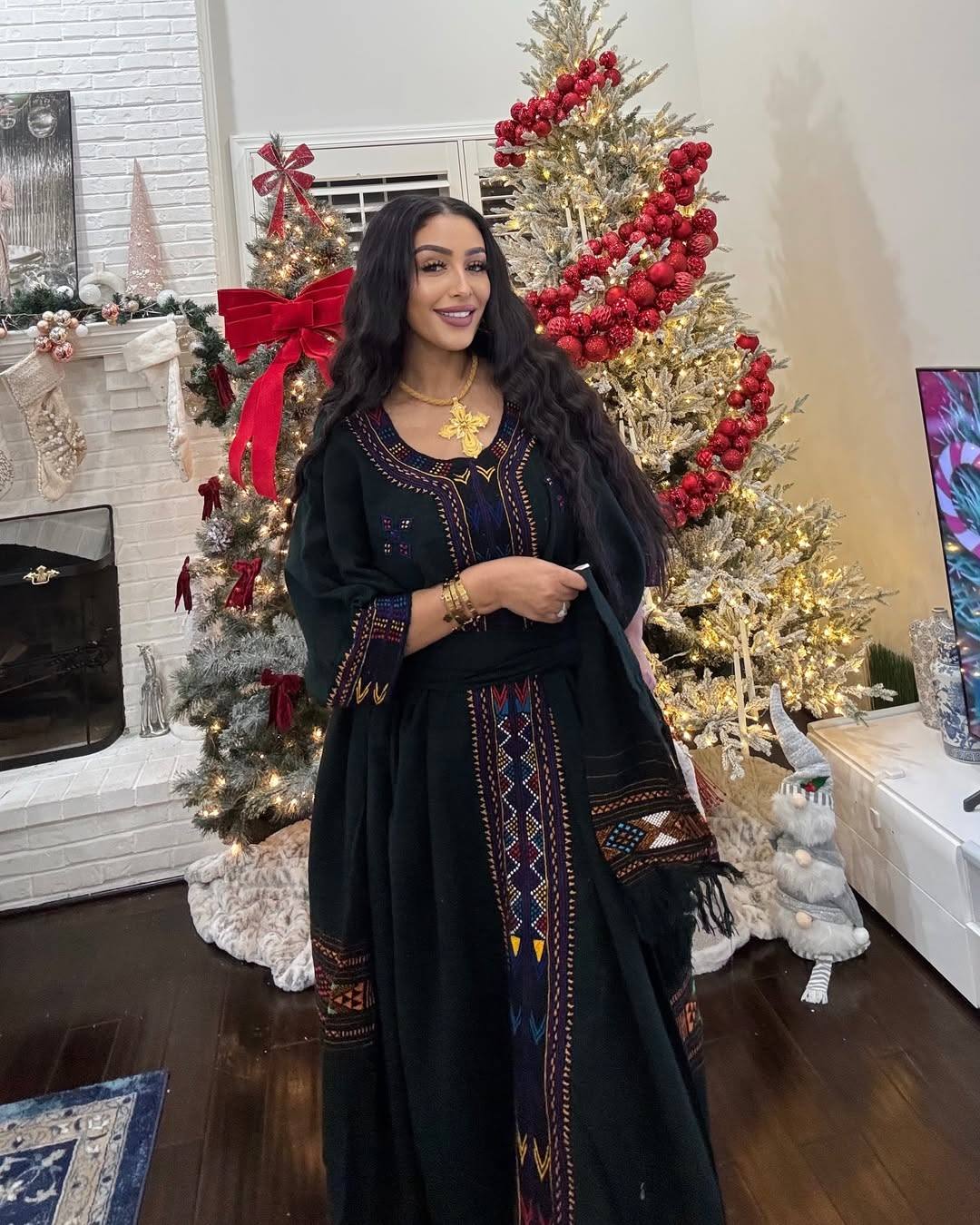 Dark Purple Modern Zuria Kemis Elegant Ethiopian Traditional Dress ethgebya gebeya habesha kemis usa canada