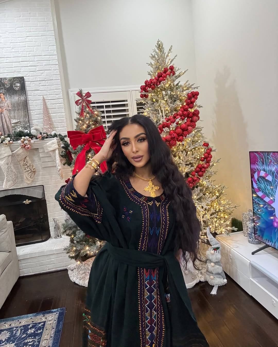 Dark Purple Modern Zuria Kemis Elegant Ethiopian Traditional Dress ethgebya gebeya habesha kemis usa canada