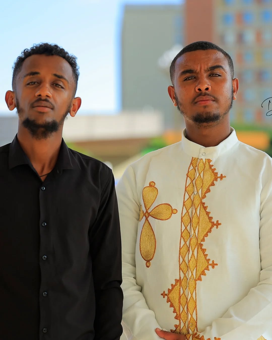 Gold Habesha Men’s Shirt | Modern Ethiopian Traditional Wear