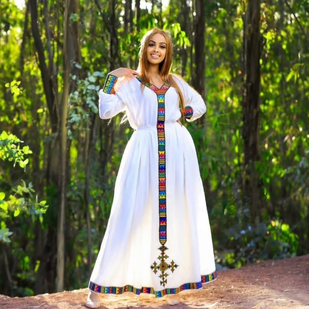 Custom Made Menen Zuria Habesha Kemis | Ethiopian Eritrean Dress