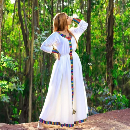 Custom Made Menen Zuria Habesha Kemis | Ethiopian Eritrean Dress