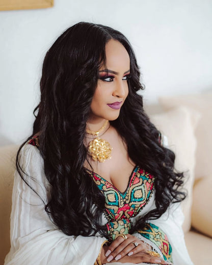 Beautiful Multicolor Zuria Habesha Kemis | New Ethiopian Dress