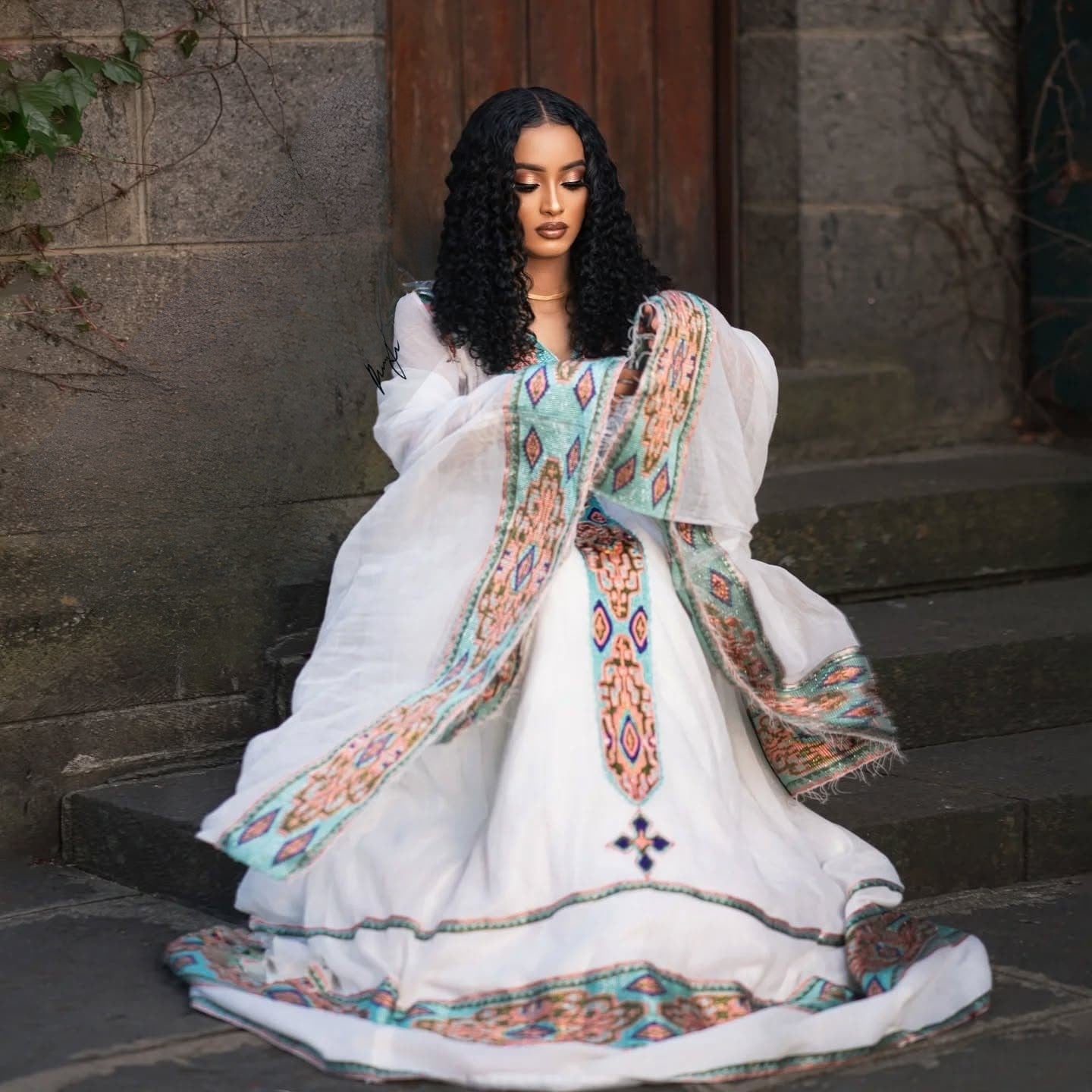 Ethiopian Cultural Dress | Zuria Tibeb Habesha Kemis Handmade