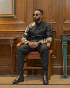 Black & Gold Habesha Men’s Shirt | Modern Ethiopian Traditional Wear