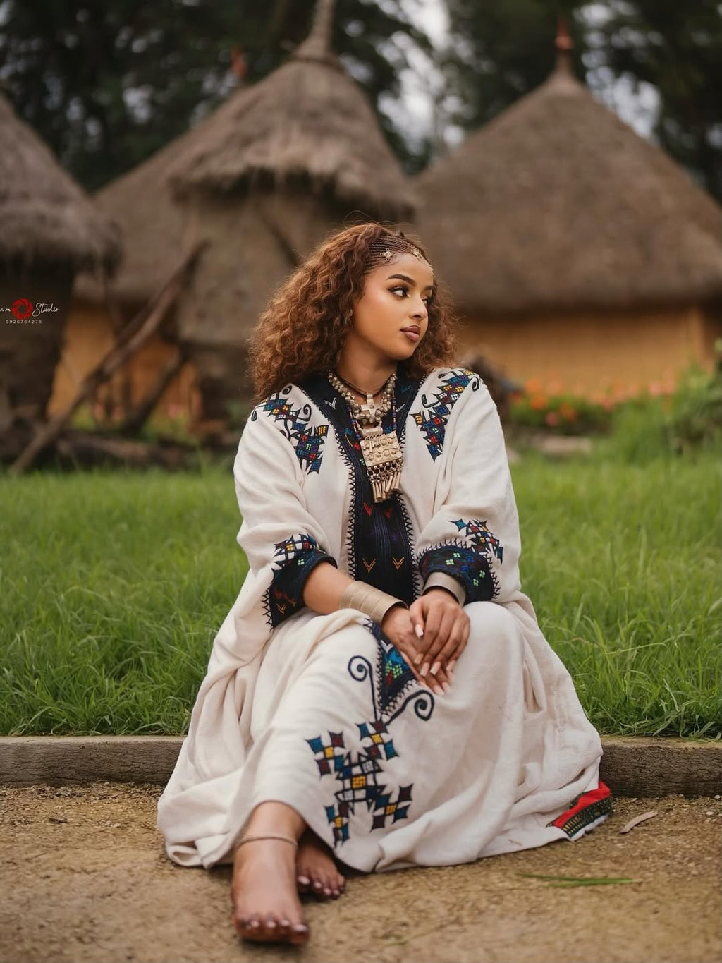 Gondar Habesha Kemis | Elegant Ethiopian Dress with Beautiful Tibeb