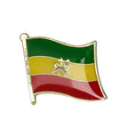 Ethiopia Flag Badge Brooch Natinal Lapel Pins Flag Lapel Pins Country Flag Badge - EthGebya