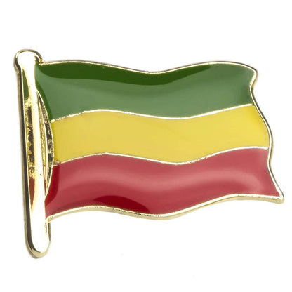 Ethiopia Flag Badge Brooch Natinal Lapel Pins Flag Lapel Pins Country Flag Badge - EthGebya