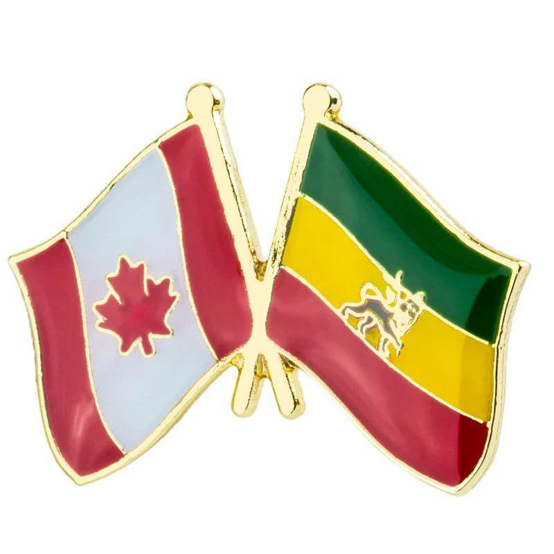 Ethiopia Flag Badge Brooch Natinal Lapel Pins Flag Lapel Pins Country Flag Badge - EthGebya