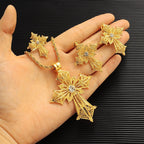 Ethiopian Cross Jewelry Set | Necklaces, Earrings, Rings & Bangle - EthGebya