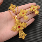 Ethiopian Cross Jewelry Set | Necklaces, Earrings, Rings & Bangle - EthGebya