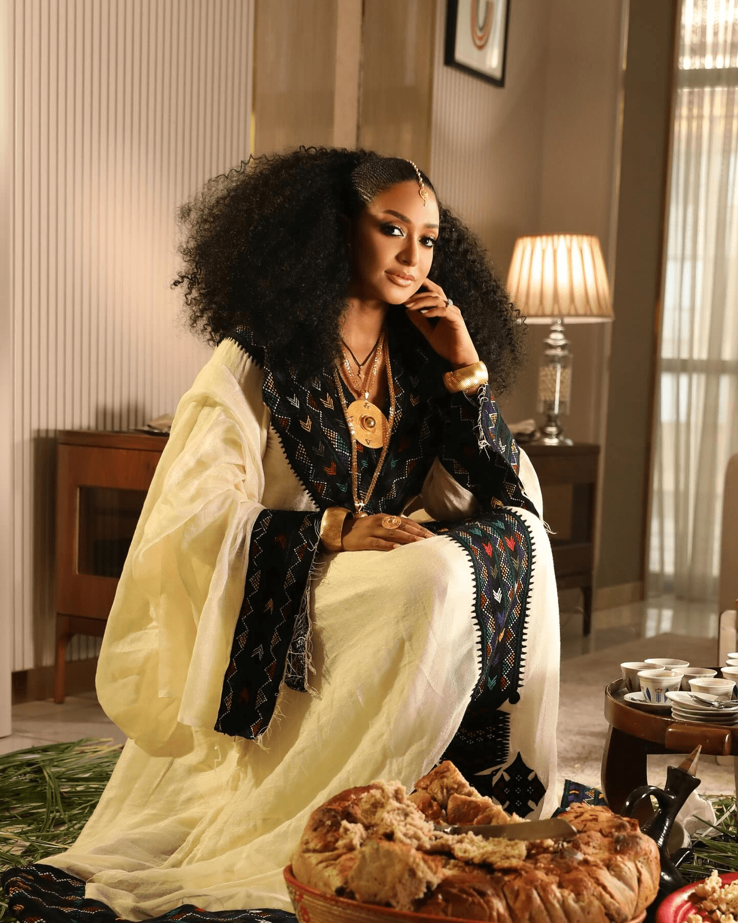 Ethiopian Cultural Dress Fetil Habesha Dress - የአክሱም ፈትል ቀሚስ - EthGebya