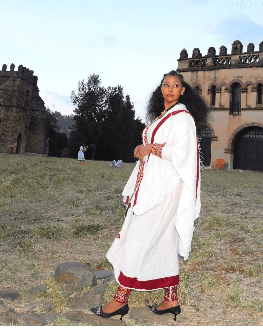 Ethiopian Cultural Dress Gondar Habesha Kemis - የጎንደር ፈትል ቀሚስ - EthGebya