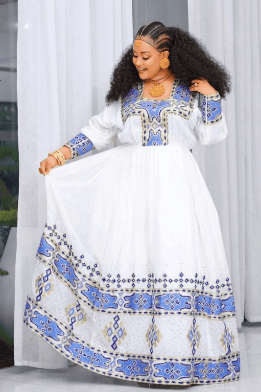 Ethiopian Cultural DressZuria Kemis Tilf Habesha Dress - EthGebya