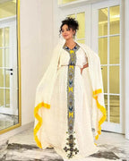 Ethiopian Dress, Axum Habesha Kemis Handmade Habesha Dress - የአክሱም ፈትል ቀሚስ - EthGebya