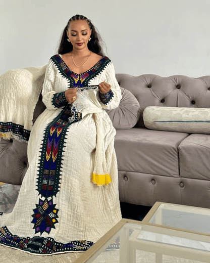 Fetil Habesha Dress - የአክሱም ፈትል ቀሚስ - EthGebya