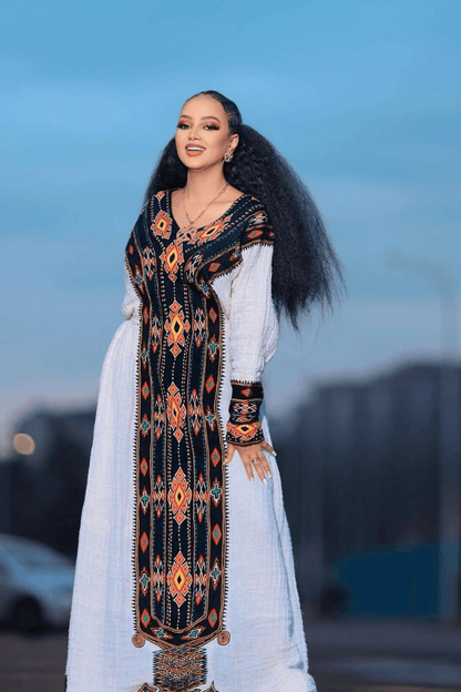 Fetil Habesha Dress - የአክሱም ፈትል ቀሚስ - EthGebya