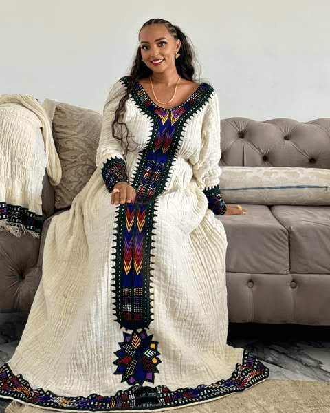 Fetil Habesha Dress - የአክሱም ፈትል ቀሚስ - EthGebya