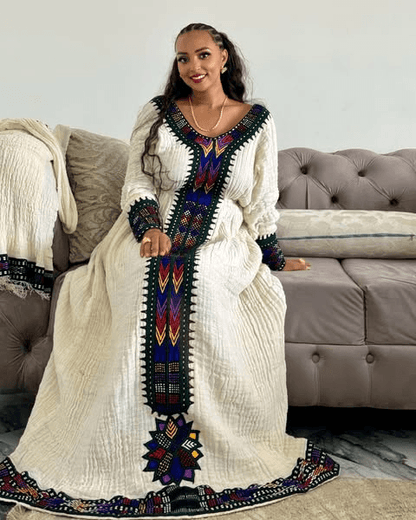 Fetil Habesha Dress - የአክሱም ፈትል ቀሚስ - EthGebya