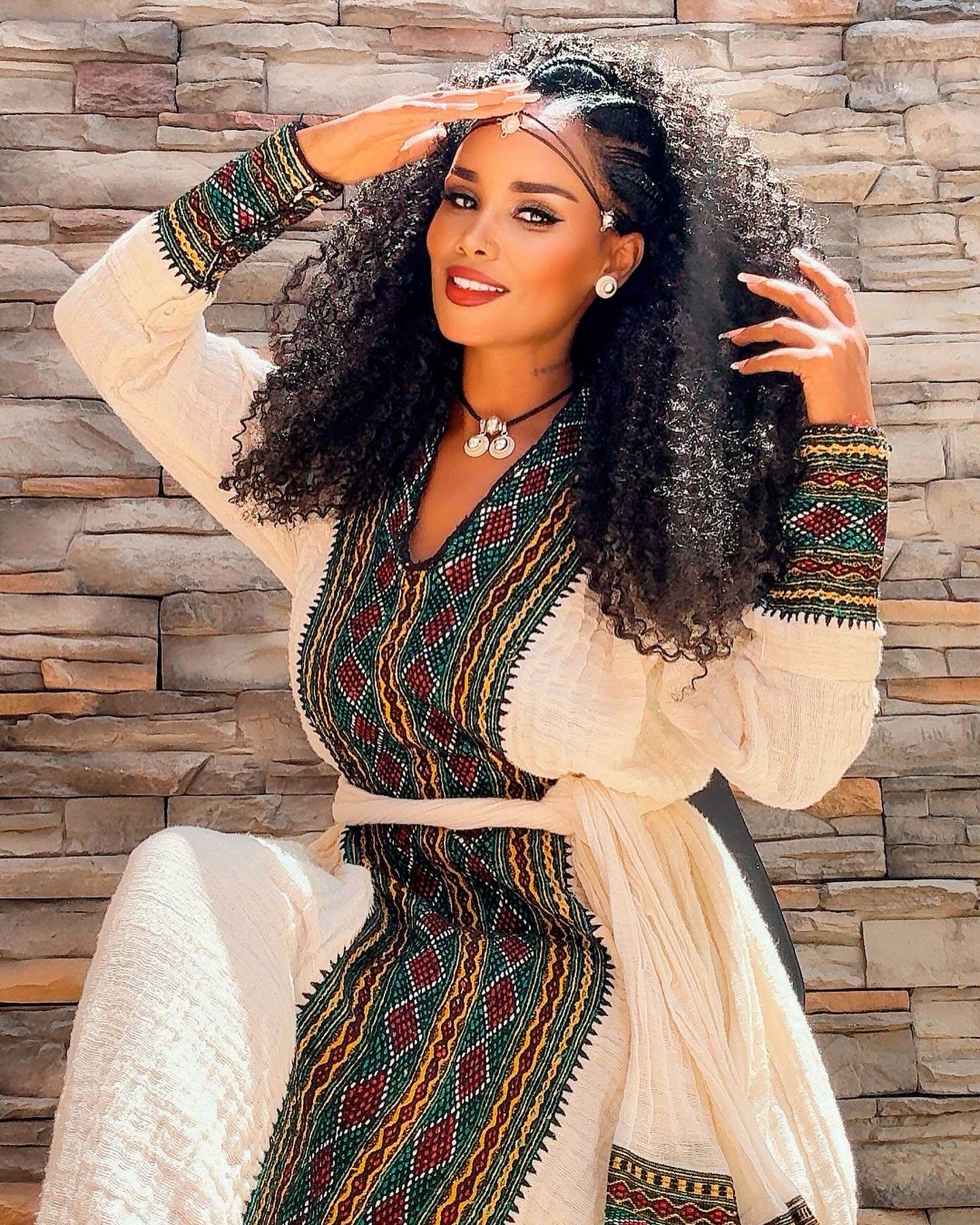 Fetil Habesha Dress - የአክሱም ፈትል ቀሚስ | Ethiopian Dress - EthGebya