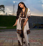 Fetil Habesha Dress - የአክሱም ፈትል ቀሚስ | Ethiopian Dress - EthGebya