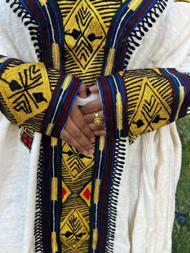 Gondar Ethiopian Dress – Traditional Designer Habesha Kemis | Authentic Ethiopian Traditional Outfit - EthGebya