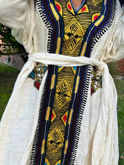 Gondar Ethiopian Dress – Traditional Designer Habesha Kemis | Authentic Ethiopian Traditional Outfit - EthGebya