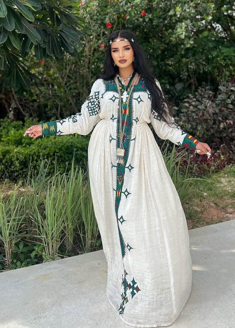 Gondar Habesha Dress - የጎንደር ፈትል ቀሚስ - EthGebya