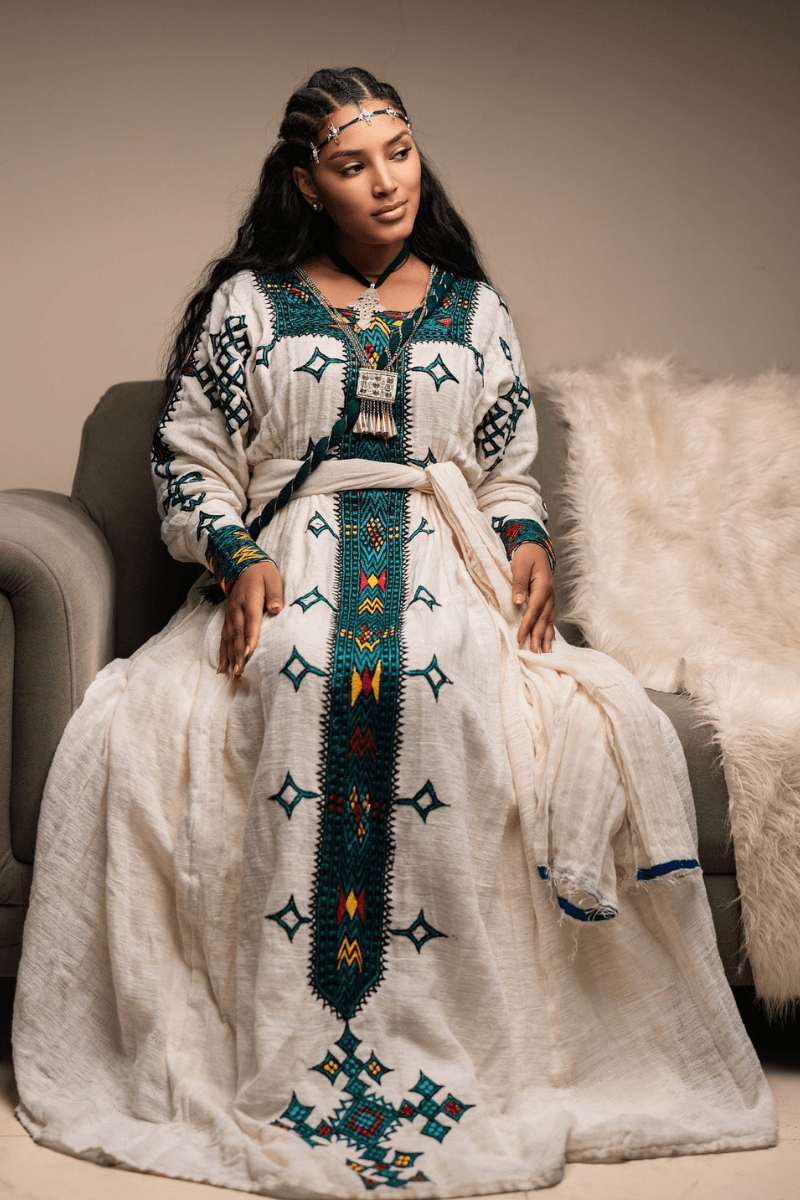 Gondar Habesha Dress - የጎንደር ፈትል ቀሚስ - EthGebya