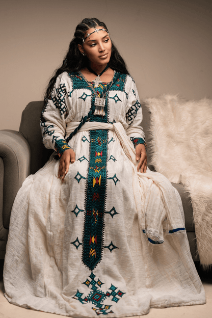 Gondar Habesha Dress - የጎንደር ፈትል ቀሚስ - EthGebya