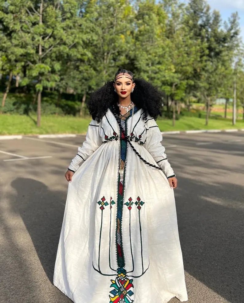 Gondar Habesha Kemis | Elegant Ethiopian Traditional Dress - EthGebya