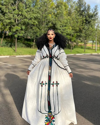 Gondar Habesha Kemis | Elegant Ethiopian Traditional Dress - EthGebya