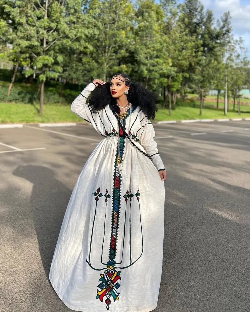 Gondar Habesha Kemis | Elegant Ethiopian Traditional Dress - EthGebya