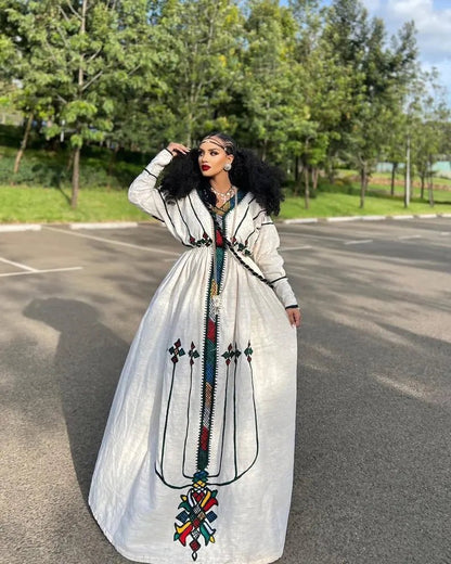 Gondar Habesha Kemis | Elegant Ethiopian Traditional Dress - EthGebya