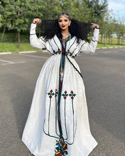 Gondar Habesha Kemis | Elegant Ethiopian Traditional Dress - EthGebya