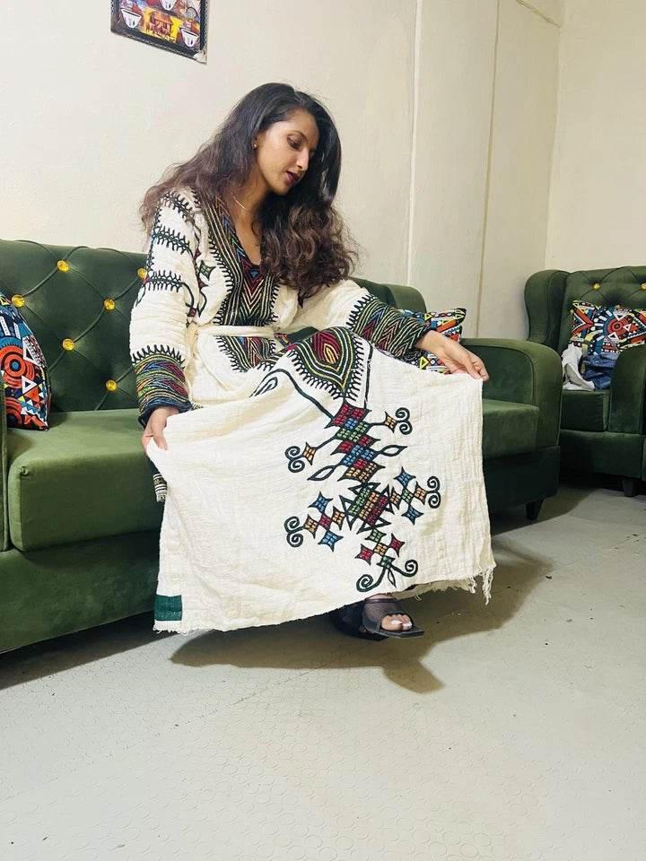 Gondar Habesha Kemis - Ethiopian traditional dress new - EthGebya